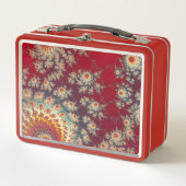 Spiralblumenmuster Metall Brotdose (Vorderseite)