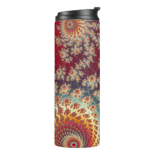 Spiralblumenmuster Thermosbecher