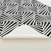 Spiralbox mit schwarzem und weißem Streifen Wieder Sherpadecke (3/4)