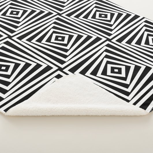 Spiralbox mit schwarzem und weißem Streifen Wieder Sherpadecke (3/4)