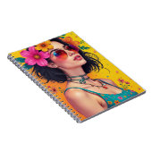 Spiralbuch mit Blumendesign Notizblock (Rechte Seite)