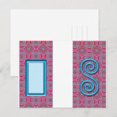 Spiraldesign-Gepäckmarke Postkarte (Vorne/Hinten)