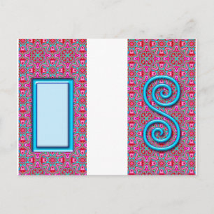 Spiraldesign-Gepäckmarke Postkarte