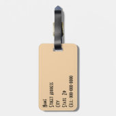 Spiraldrachenspiele Stillleben Gepäckanhänger (Rückseite vertikal)