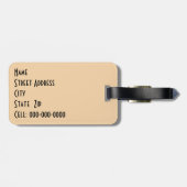 Spiraldrachenspiele Stillleben Gepäckanhänger (Rückseite horizontal)