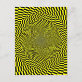 Spiraldruckdruck schwarz-gelbe optische Illusion M Postkarte (Vorderseite)