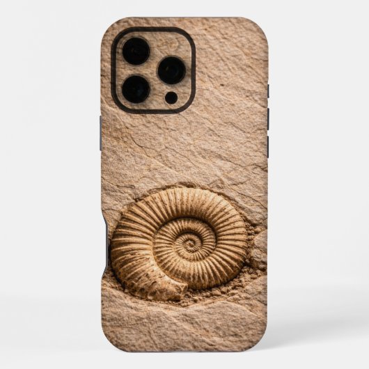 Spirale Ammonit-Fossilie iPhone Hülle (Rückseite)