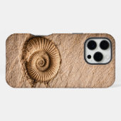 Spirale Ammonit-Fossilie iPhone Hülle (Rückseite (Horizontal))