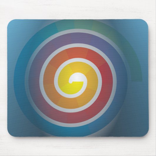 SPIRALE AUF BLAUEM HINTERGRUND MOUSEPAD (Vorne)