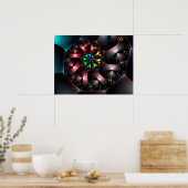 Spirale aus farbenfrohen Formen Poster (Küche)