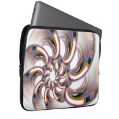 Spirale aus goldenen Klauen in zarten rosa Papiert Laptopschutzhülle (Vorne Rechts)