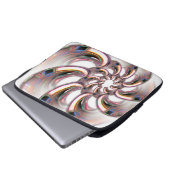 Spirale aus goldenen Klauen in zarten rosa Papiert Laptopschutzhülle (Vorne Knopf)