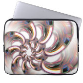 Spirale aus goldenen Klauen in zarten rosa Papiert Laptopschutzhülle (Vorderseite)