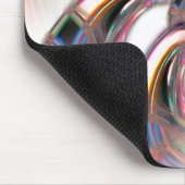 Spirale aus goldenen Klauen in zarten rosa Papiert Mousepad (Ecke)