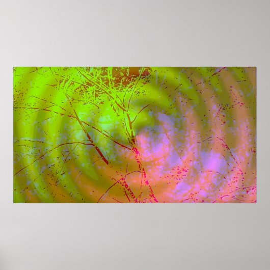 Spirale aus roten Bäumen. Poster (Vorne)