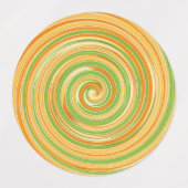 Spirale aus Zitrusfrüchten Etiketten (Design 1)