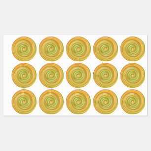 Spirale aus Zitrusfrüchten Etiketten