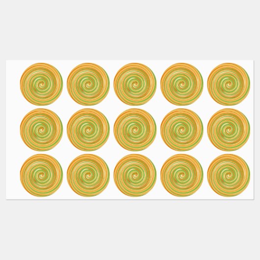 Spirale aus Zitrusfrüchten Etiketten (Blatt)
