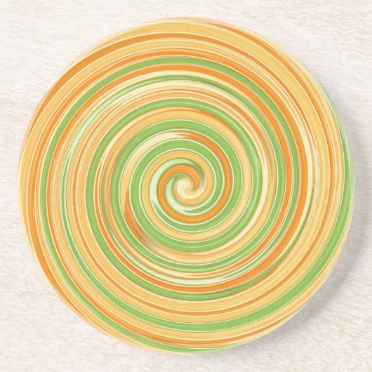 Spirale aus Zitrusfrüchten Getränkeuntersetzer (Vorne)
