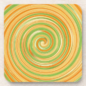 Spirale aus Zitrusfrüchten Getränkeuntersetzer (Vorderseite)