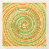 Spirale aus Zitrusfrüchten Glasuntersetzer (Vorderseite)
