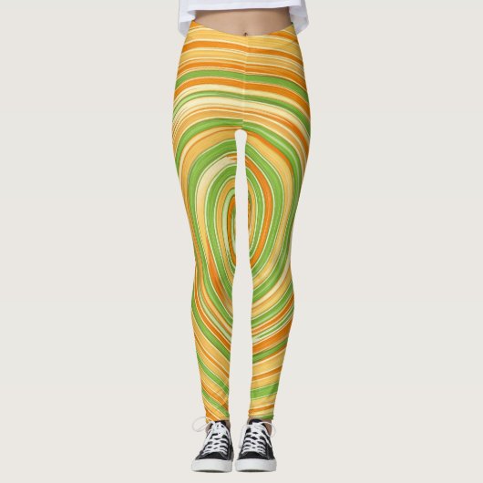 Spirale aus Zitrusfrüchten Leggings (Vorderseite)