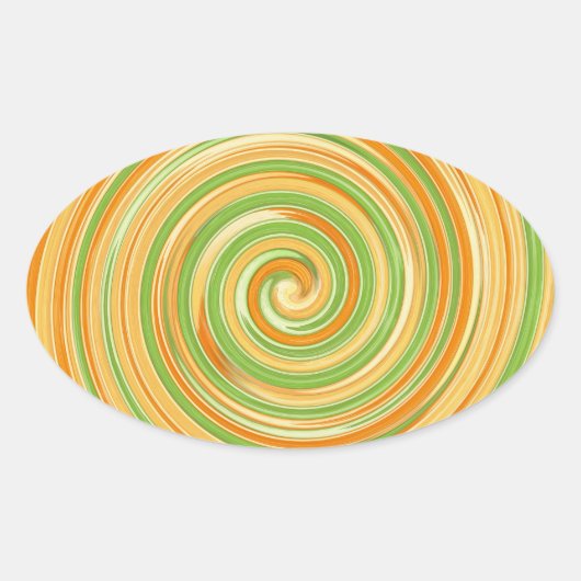 Spirale aus Zitrusfrüchten Ovaler Aufkleber (Vorderseite)