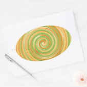 Spirale aus Zitrusfrüchten Ovaler Aufkleber (Umschlag)
