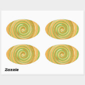 Spirale aus Zitrusfrüchten Ovaler Aufkleber (Blatt)