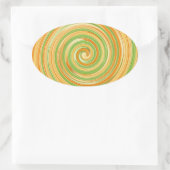 Spirale aus Zitrusfrüchten Ovaler Aufkleber (Tasche)