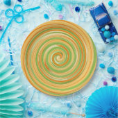 Spirale aus Zitrusfrüchten Pappteller (Party)