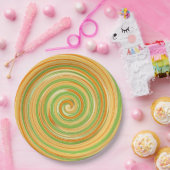 Spirale aus Zitrusfrüchten Pappteller (Party)