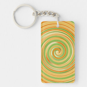 Spirale aus Zitrusfrüchten Schlüsselanhänger