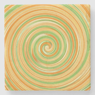Spirale aus Zitrusfrüchten Steinuntersetzer