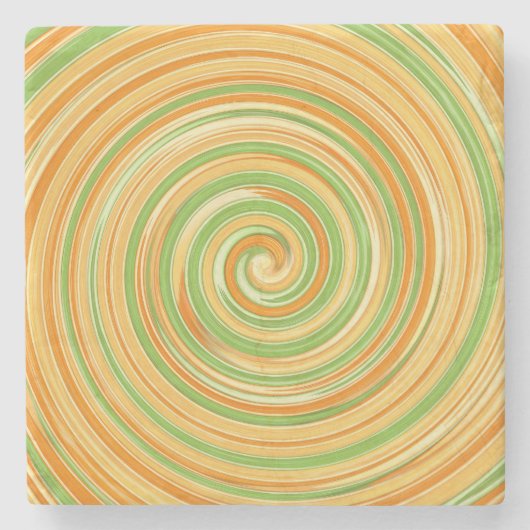 Spirale aus Zitrusfrüchten Steinuntersetzer (Vorderseite)