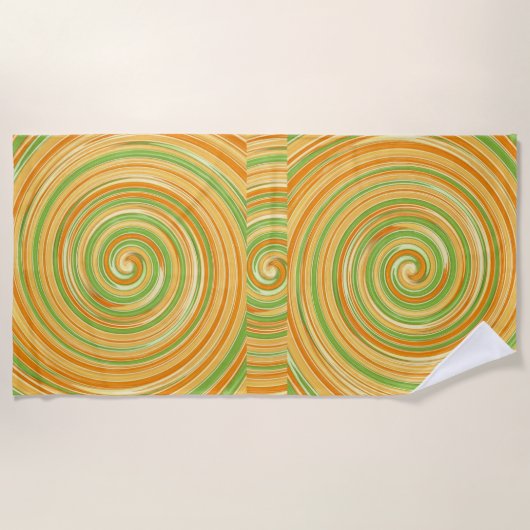 Spirale aus Zitrusfrüchten Strandtuch (Vorderseite)