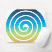 SPIRALE BLAU UND GRÜN MOUSEPAD (Mit Mouse)