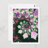 Spirale Blume Postkarte (Vorne/Hinten)