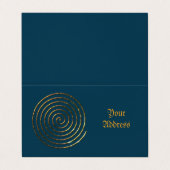 Spirale Celtic Symbol personalisierte Visitenkarte Visitenkarten (Außenseite Aufgefaltet)