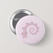 Spirale der rosa Elefanten. Rosa Hintergrund Button (Vorne & Hinten)