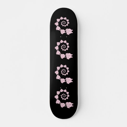 Spirale der rosa Elefanten Skateboard (Vorne)