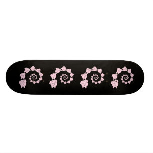 Spirale der rosa Elefanten Skateboard