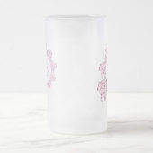 Spirale der rosa Elefanten. Spaß-Karikatur Mattglas Bierglas (Mittel)