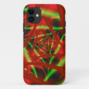 Spirale des roten und grünen neuralen Netzwerks Case-Mate iPhone Hülle