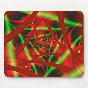 Spirale des roten und grünen neuralen Netzwerks Mousepad