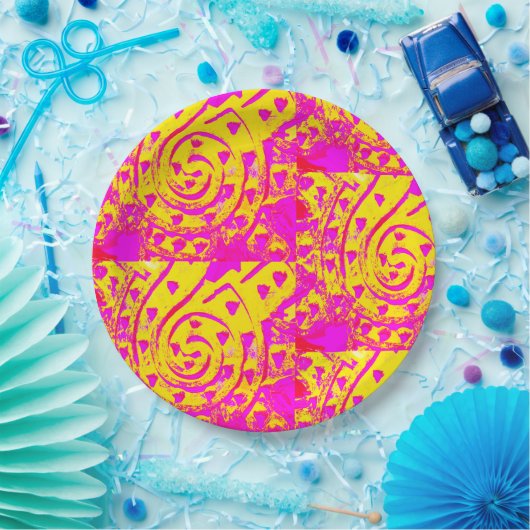 Spirale Flamme! Pappteller (Party)