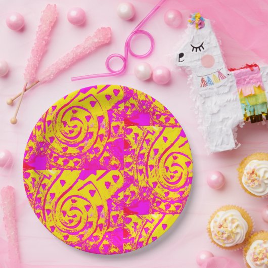 Spirale Flamme! Pappteller (Party)