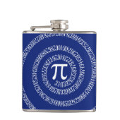 Spirale für Pi auf Navy Blue Decor Flachmann (Vorderseite)