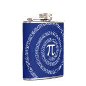 Spirale für Pi auf Navy Blue Decor Flachmann (Rechts)