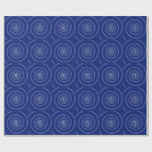 Spirale für Pi auf Navy Blue Decor Geschenkpapier (Flach)